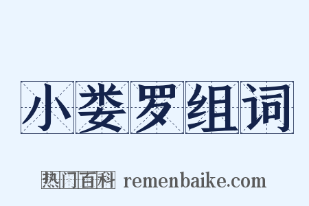 小娄罗组词是什么意思的图片